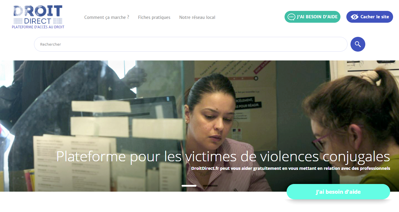 Page d'accueil du site DroitDirect.fr