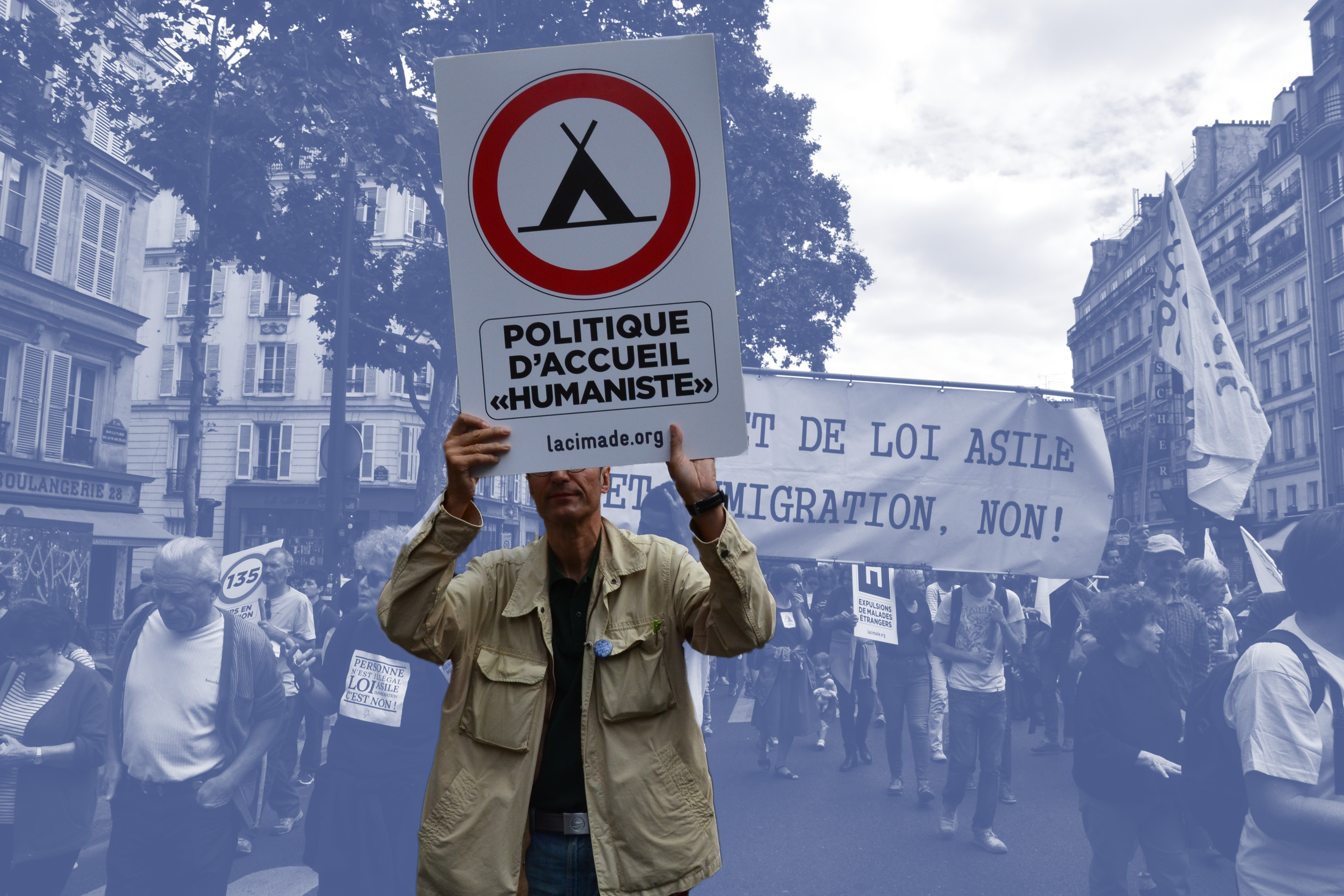 La marche solidaire pour les migrants Vintimille-Londres arrive à Paris en juin 2018 © Jeanne Menjoulet