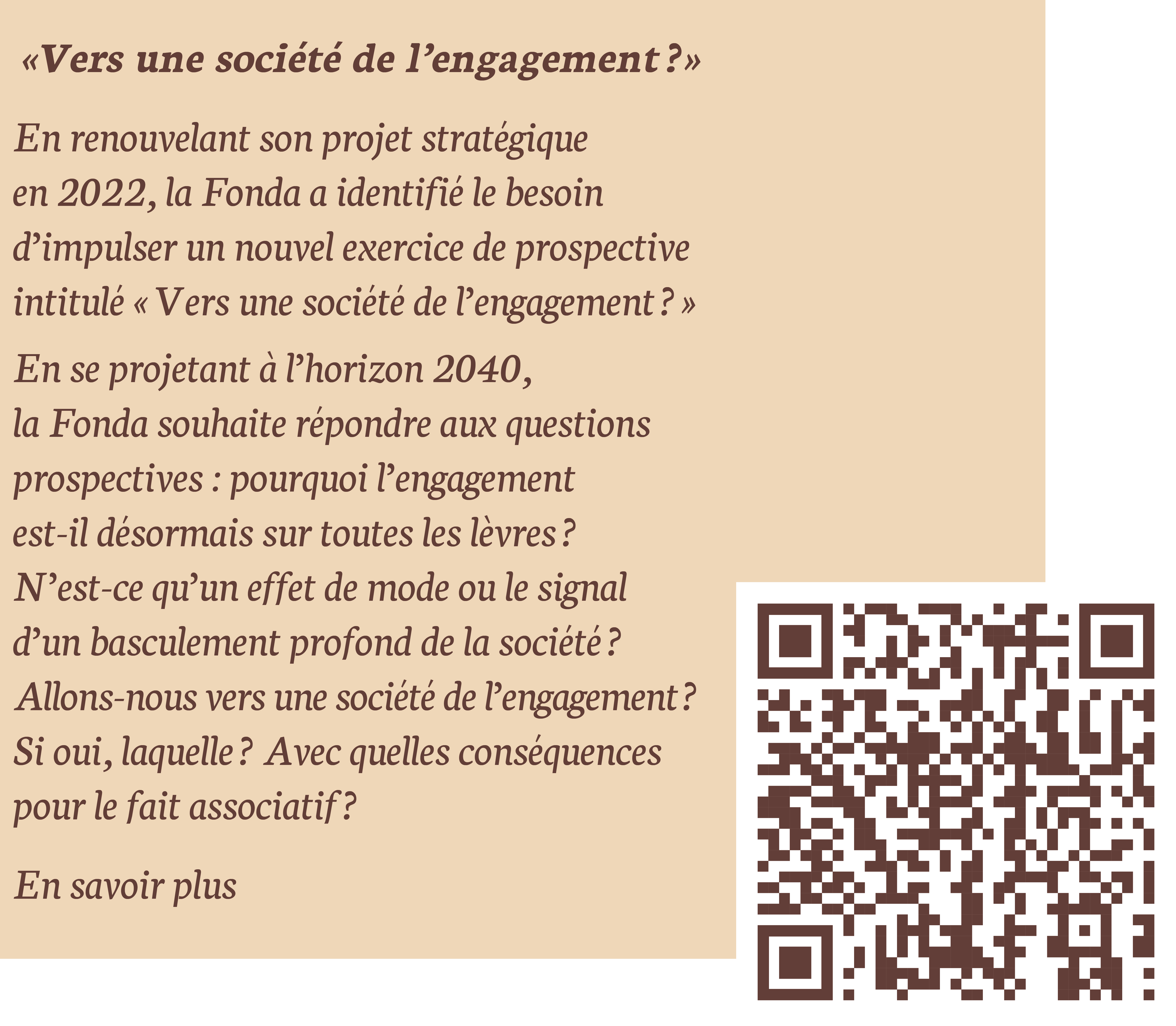 Présentation de l'exercice de prospective issue de la Tribune Fonda 258